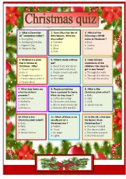 English Worksheet: Christmas quiz