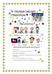 English Worksheet: A Charlie Brown Christmas- Film  part 1/3