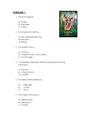 English Worksheet: Tangled Quiz