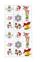 English Worksheet: Christmas bingo