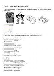 English Worksheet: Present Continuous song 