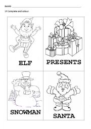 English Worksheet: Christmas!