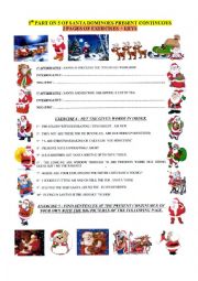 English Worksheet: Santa dominoes - present continuous - part 5 on 5