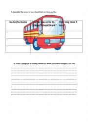 English Worksheet: transport survey