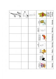 English Worksheet: Days of week