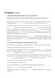 English Worksheet: eating habits