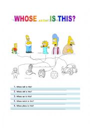 English Worksheet: whose