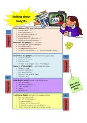 English Worksheet: Writing about Gadgets