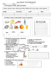 4th grade sample exam