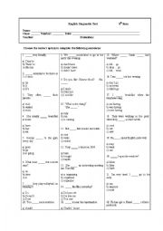 Entry Test -8th form 