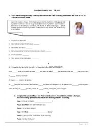 English Worksheet: English Diagnostic Test