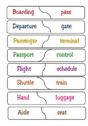 English Worksheet: Traveling vocabulary puzzle
