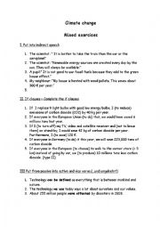 English Worksheet: Climate change -  exercises