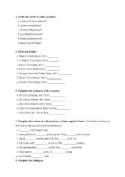 English Worksheet: Exam for beginners