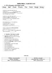 English Worksheet: Christmas song - Bobby Helms - Jingle Bells Rock