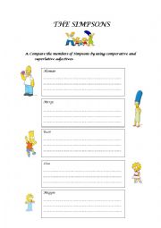 English Worksheet: comparing people with adjectives