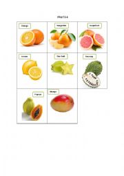 English Worksheet: FRUITS 4