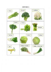 English Worksheet: VEGETABLES 1