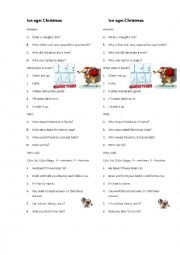 English Worksheet: Ice Age: a Mammoth Christmas