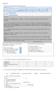 English Worksheet: REVISION