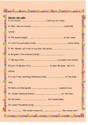 English Worksheet: Present Progressive