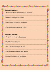 English Worksheet: Present Continuous