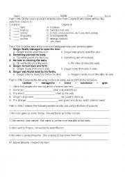 English Worksheet: Infinitives of Purpose & random adjectives 