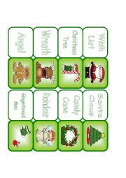 English Worksheet: Christmas Domino Part 1