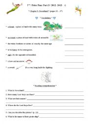 Peter Pan Chapter 3 reading comprehension