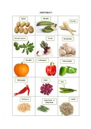 English Worksheet: VEGETABLES 3