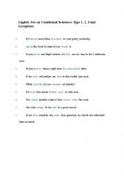 English Worksheet: mixed conditionals