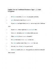 English Worksheet: mixed conditionals