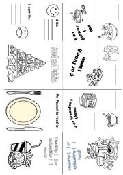 English Worksheet: Food Minibook