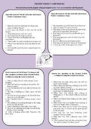 English Worksheet: Present Perfect Continuous