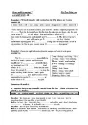 English Worksheet: 8eme mid term test 2                                                