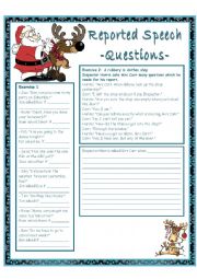 English Worksheet: Reported Questions