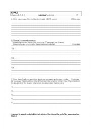 English Worksheet: K-Pax  chapters 6-9