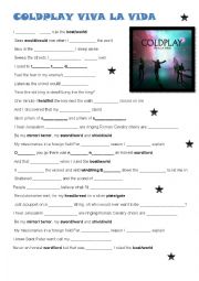 English Worksheet: Coldplay Viva la Vida