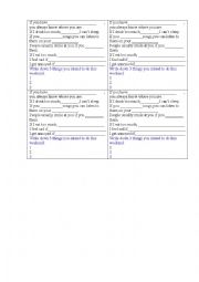 English Worksheet: Zero Conditional