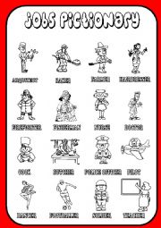 English Worksheet: Jobs Pictionary