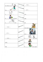 English Worksheet: Daily routine Speaking