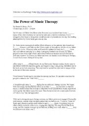 English Worksheet: The Power of Music Therapy