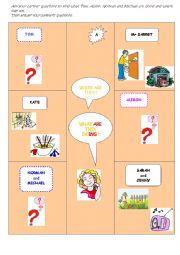 English Worksheet: Gap game present continuous