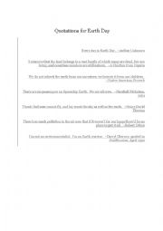 English Worksheet: save the earth