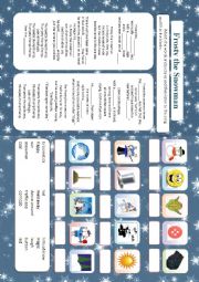 English Worksheet: Frosty the snowman