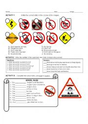 English Worksheet: Rules and regulations