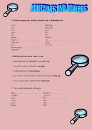 English Worksheet: Adjectives and adverbs