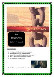 AMISTAD 4 (movie questions + KEY) (4 pages)