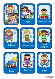 English Worksheet: Playtime flashcards