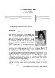 English Worksheet: Personal I.D.